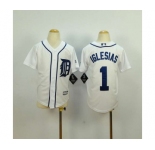 youth mlb jerseys detroit tigers #1 iglesias white