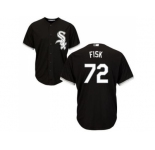 Youth Chicago White Sox #72 Carlton Fisk Black Alternate Cool Base Stitched MLB Jersey