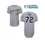 Youth Chicago White Sox #72 Carlton Fisk Grey Road Cool Base Stitched MLB Jersey