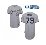 Youth Chicago White Sox #79 Jose Abreu Grey Road Cool Base Stitched MLB Jersey