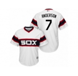 Youth Majestic Chicago White Sox #7 Tim Anderson Replica White 2013 Alternate Home Cool Base MLB Jersey