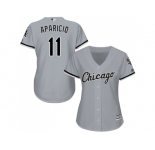 Women's Chicago White Sox #11 Luis Aparicio Grey Road Stitched MLB Jersey