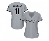 Women's Chicago White Sox #11 Luis Aparicio Grey Road Stitched MLB Jersey