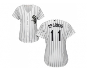 Women's Chicago White Sox #11 Luis Aparicio White(Black Strip) Home Stitched MLB Jersey