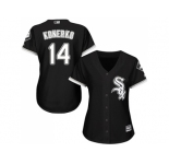 Women's Chicago White Sox #14 Paul Konerko Black Alternate Stitched MLB Jersey