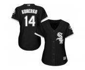 Women's Chicago White Sox #14 Paul Konerko Black Alternate Stitched MLB Jersey