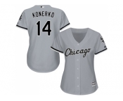 Women's Chicago White Sox #14 Paul Konerko Grey Road Stitched MLB Jersey