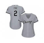 Women's Chicago White Sox #2 Nellie Fox Grey Road Stitched MLB Jersey