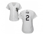 Women's Chicago White Sox #2 Nellie Fox White(Black Strip) Home Stitched MLB Jersey