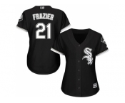 Women's Chicago White Sox #21 Todd Frazier Black Alternate Stitched MLB Jersey