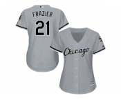 Women's Chicago White Sox #21 Todd Frazier Grey Road Stitched MLB Jersey