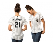 Women's Chicago White Sox #21 Todd Frazier Majestic White Home Cool Base Jersey