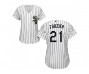 Women's Chicago White Sox #21 Todd Frazier White(Black Strip) Home Stitched MLB Jersey