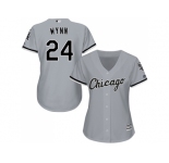 Women's Chicago White Sox #24 Early Wynn Grey Road Stitched MLB Jersey