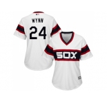 Women's Chicago White Sox #24 Early Wynn White Alternate Home Stitched MLB Jersey