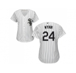 Women's Chicago White Sox #24 Early Wynn White(Black Strip) Home Stitched MLB Jersey