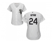 Women's Chicago White Sox #24 Early Wynn White(Black Strip) Home Stitched MLB Jersey