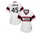 Women's Chicago White Sox #45 Michael Jordan White Alternate Home Stitched MLB Jersey