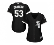 Women's Chicago White Sox #53 Melky Cabrera Black Alternate Stitched MLB Jersey