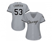 Women's Chicago White Sox #53 Melky Cabrera Grey Road Stitched MLB Jersey