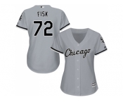 Women's Chicago White Sox #72 Carlton Fisk Grey Road Stitched MLB Jersey