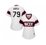 Women's Chicago White Sox #79 Jose Abreu White Alternate Home Stitched MLB Jersey