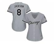 Women's Chicago White Sox #8 Bo Jackson Grey Road Stitched MLB Jersey