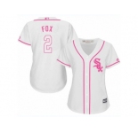 Women's Majestic Chicago White Sox #2 Nellie Fox Replica White Fashion Cool Base MLB Jersey