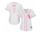 Women's Majestic Chicago White Sox #2 Nellie Fox Replica White Fashion Cool Base MLB Jersey