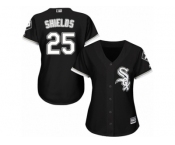 Women's Majestic Chicago White Sox #25 James Shields Authentic Black Alternate Home Cool Base MLB Jersey