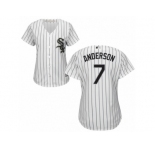 Women's Majestic Chicago White Sox #7 Tim Anderson Replica White Home Cool Base MLB Jersey