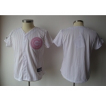 MLB Women Jerseys Chicago cubs blank white[pink strip]