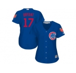 Women Chicago Cubs #17 Kris Bryant Majestic Royal 2018 Spring Training Cool Base Player Jersey