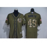 Women's Chicago Cubs #49 Jake Arrieta Authentic Green Salute to Service MLB Jersey