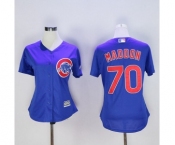 Women's Chicago Cubs #70 Joe Maddon Majestic Blue Cool Base Player Jersey