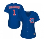 Women's Majestic Chicago Cubs #1 Kosuke Fukudome Authentic Royal Blue Alternate MLB Jersey