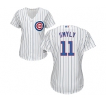 Women's Majestic Chicago Cubs #11 Drew Smyly Authentic White Home Cool Base MLB Jersey
