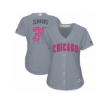 Women's Majestic Chicago Cubs #31 Fergie Jenkins Authentic Grey Mother's Day Cool Base MLB Jersey