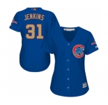 Women's Majestic Chicago Cubs #31 Fergie Jenkins Authentic Royal Blue 2017 Gold Champion MLB Jersey