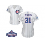 Women's Majestic Chicago Cubs #31 Fergie Jenkins Authentic White Home 2016 World Series Champions Cool Base MLB Jersey