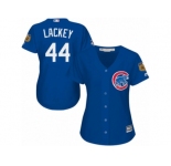 Women's Majestic Chicago Cubs #44 Anthony Rizzo Authentic Royal Blue 2017 Spring Training Cool Base MLB Jersey