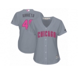 Women's Majestic Chicago Cubs #49 Jake Arrieta Authentic Grey Mother's Day Cool Base MLB Jersey