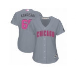 Women's Majestic Chicago Cubs #66 Munenori Kawasaki Authentic Grey Mother's Day Cool Base MLB Jersey
