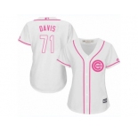 Women's Majestic Chicago Cubs #71 Wade Davis Authentic White Fashion MLB Jersey