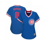 Women's Majestic Chicago Cubs #8 Andre Dawson Authentic Royal Blue Cooperstown MLB Jersey
