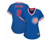 Women's Majestic Chicago Cubs #8 Andre Dawson Authentic Royal Blue Cooperstown MLB Jersey