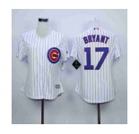 women mlb jerseys chicago cubs #17 bryant white(blue strip)[bryant]