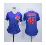 women mlb jerseys chicago cubs #49 arrieta blue