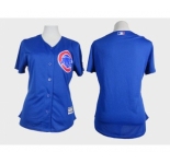 women mlb jerseys chicago cubs blank blue