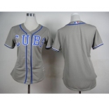 women mlb jerseys chicago cubs blank grey